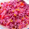 Salade de riz et quinoa, crevette, betterave et[...]