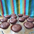 Mini muffins chocolat marron