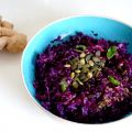 Salade chou-rouge et gingembre