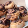 Chocolate rolls ou brioches roulées au chocolat