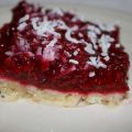 Carrés aux framboises et à la noix de coco