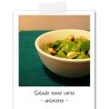 Salade toute verte : fèves, menthe et amandes,[...]