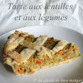 Tarte aux lentilles et aux légumes