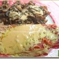 Escalope de veau, jambon cru, comté, garnie de[...]