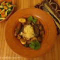 Merguez et légumes grillés sur couscous +