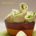 Wraps au chèvre, miel & noix