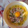 Courge spaghetti à la carbonara