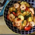 Compile moi un menu , courgettes et crevettes[...]