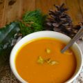 Velouté au potimarron, châtaignes et romarin