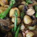 Ratte du Touquet et asperges vertes