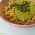 Pâtes à la crème de petits pois