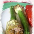 Fleurs de courgettes et poivrons rouges farcis[...]
