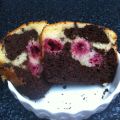 Cake Marbré Chocolat Noir et Framboises