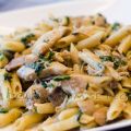 Pennes au poulet et aux épinards