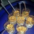 Verrines de crumble de cèpes aux noix