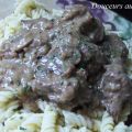 Boeuf Stroganov en mijoteuse