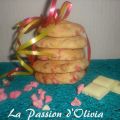Cookies aux Pralines Rose et Chocolat Blanc