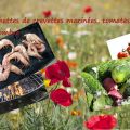 Recette de brochettes aux crevettes, marinées,[...]
