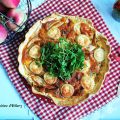 Quiche au chèvre, pommes et miel / Goat cheese,[...]