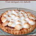 TARTE MERINGUEE AU FLAN ET A LA RHUBARBE