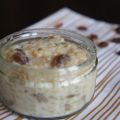 Riz au lait aux raisins secs aromatisés au rhum