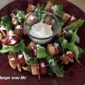 Salade César sur brochettes