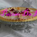 Tarte de queijo ricotta com doce de morango