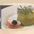 Médaillon de homard sur une purée de pois[...]