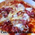 Pizza reblochon, lardon