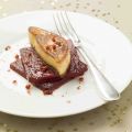 Foie gras poêlé, betteraves confites