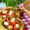 Feuilletés pesto, feta, tomate