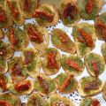 Croûtons pesto et tomates séchées