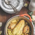 Tajine poulet aux olives et pommes de terre