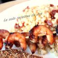 Brochettes de crevettes