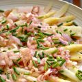 Carpaccio d'asperges aux échalotes