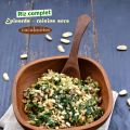 Riz complet aux épinards et raisins secs
