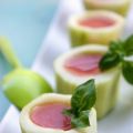 Verrines en concombre & leur gaspacho ..
