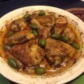Tajine de poulet aux olives et citrons confits