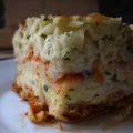 Lasagne courgette, ricotta et viande hachée.