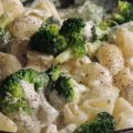 Pipe rigate au brocolis et crème de tofu