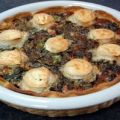Tarte échalotes confites & asperges vertes...,[...]