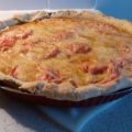 Tarte aux tomates sur lit de moutarde