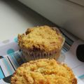 Muffins chocolat et poire en crumble