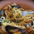 Spaghetti aux moules, sauce à la provençale
