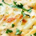Gratin d'epinards au camembert et aux pommes