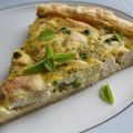 Tarte poulet pesto et petits pois