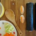 Sushi et quiche saumon-poireaux