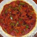 Tarte fine aux légumes du soleil et au chorizo,[...]