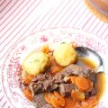 Joue de boeuf mijotée aux carottes et au rhum,[...]