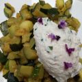 Courgette au fromage végétal et au curry
